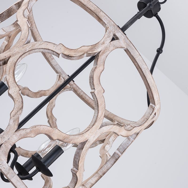 Lámpara colgante estilo vintage de 4 luces