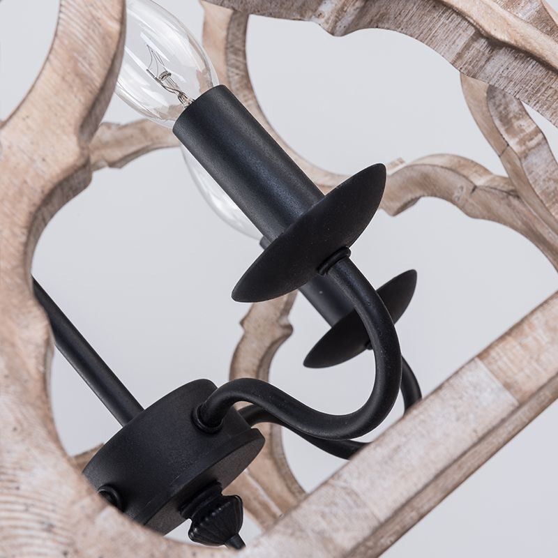 Lámpara colgante estilo vintage de 4 luces