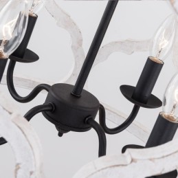 Lámpara colgante estilo vintage de 4 luces