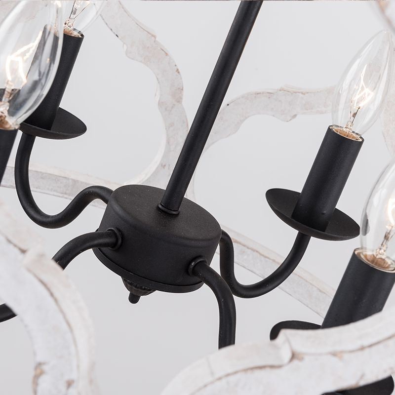 Lámpara colgante estilo vintage de 4 luces