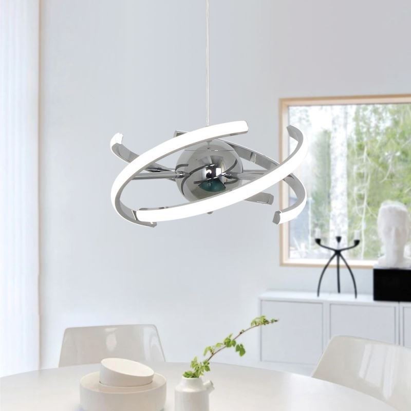 Lámpara colgante de globo giratorio, lámpara de techo decorativa