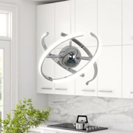 Lámpara colgante de globo giratorio, lámpara de techo decorativa
