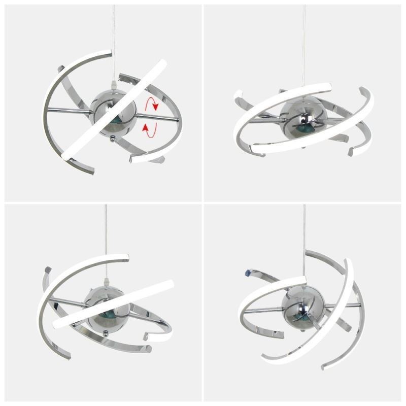 Lámpara colgante de globo giratorio, lámpara de techo decorativa