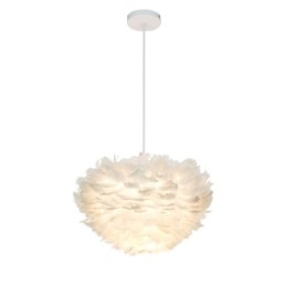 Lámpara colgante decorativa con bonita pluma