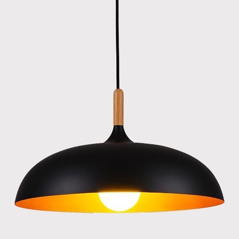 Lámpara colgante moderna minimalista, lámpara decorativa en blanco y negro