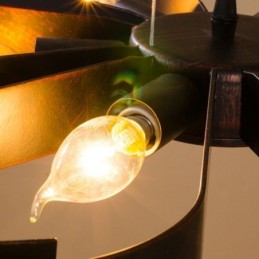 Lámpara de techo vintage moderna de hierro con forma de flor