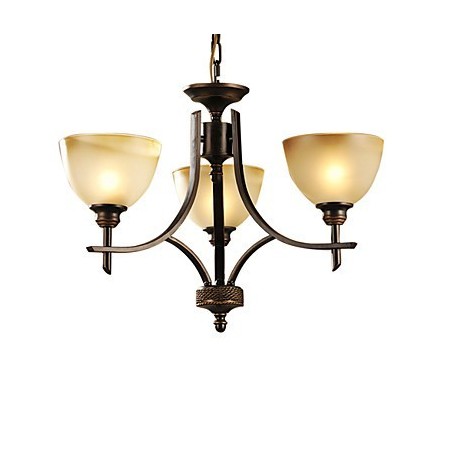 Elegante lámpara de araña de 3 luces con luz cálida Elegante lámpara de araña de 3 luces con luz cálida