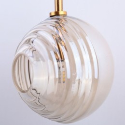Lámpara colgante de cristal creativa y decorativa con forma de globo de cristal para loft