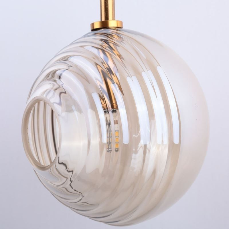 Lámpara colgante de cristal creativa y decorativa con forma de globo de cristal para loft