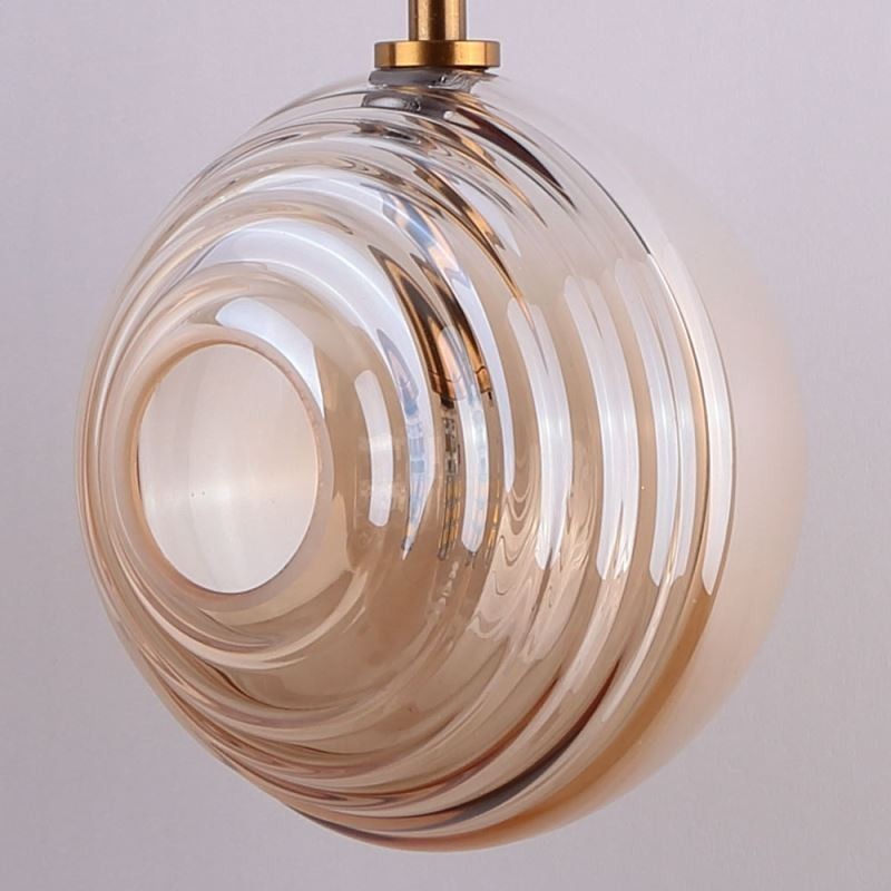 Lámpara colgante de cristal creativa y decorativa con forma de globo de cristal para loft