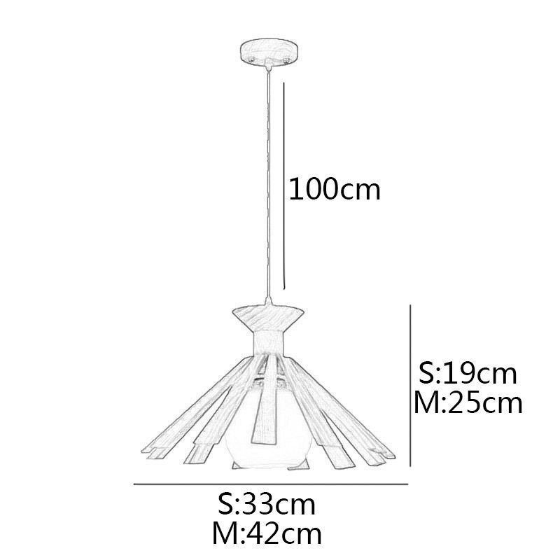 Lámpara colgante de madera de estilo sencillo