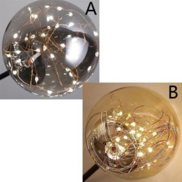 Lámpara colgante de estilo nórdico con forma de frijol mágico, bola de cristal y gypsophila.