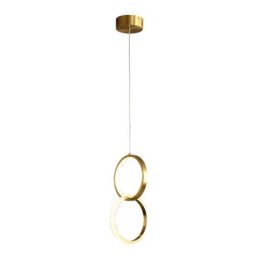 Lámpara colgante con anillos de latón, accesorio de iluminación decorativo