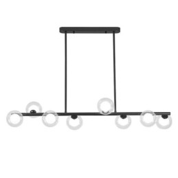 Lámpara colgante de araña de cristal con forma de globo horizontal