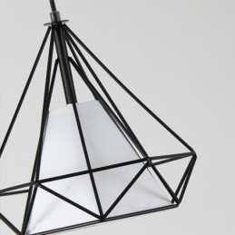 Lámpara colgante con forma de diamante, moderna y minimalista, decorativa.