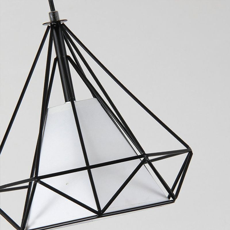 Lámpara colgante con forma de diamante, moderna y minimalista, decorativa.