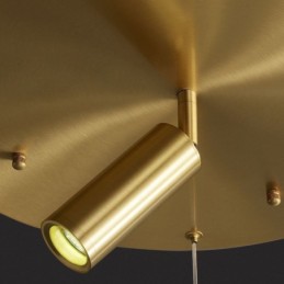 Lámpara colgante de acrílico con forma de anillo y foco