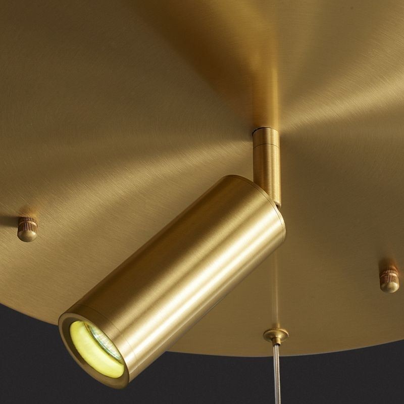 Lámpara colgante de acrílico con forma de anillo y foco