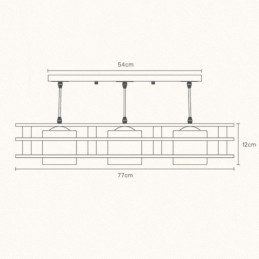 Lámpara colgante creativa de 3 luces de roble, lámpara de techo decorativa de madera para cafetería