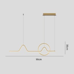 Lámpara colgante minimalista decorativa de 52 W