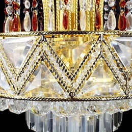 Lámpara de araña de metal con pintura de cristal clásica tradicional