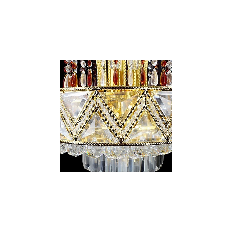 Lámpara de araña de metal con pintura de cristal clásica tradicional
