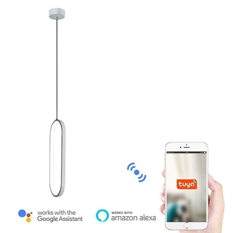 Lámpara colgante ovalada de acrílico decorativa