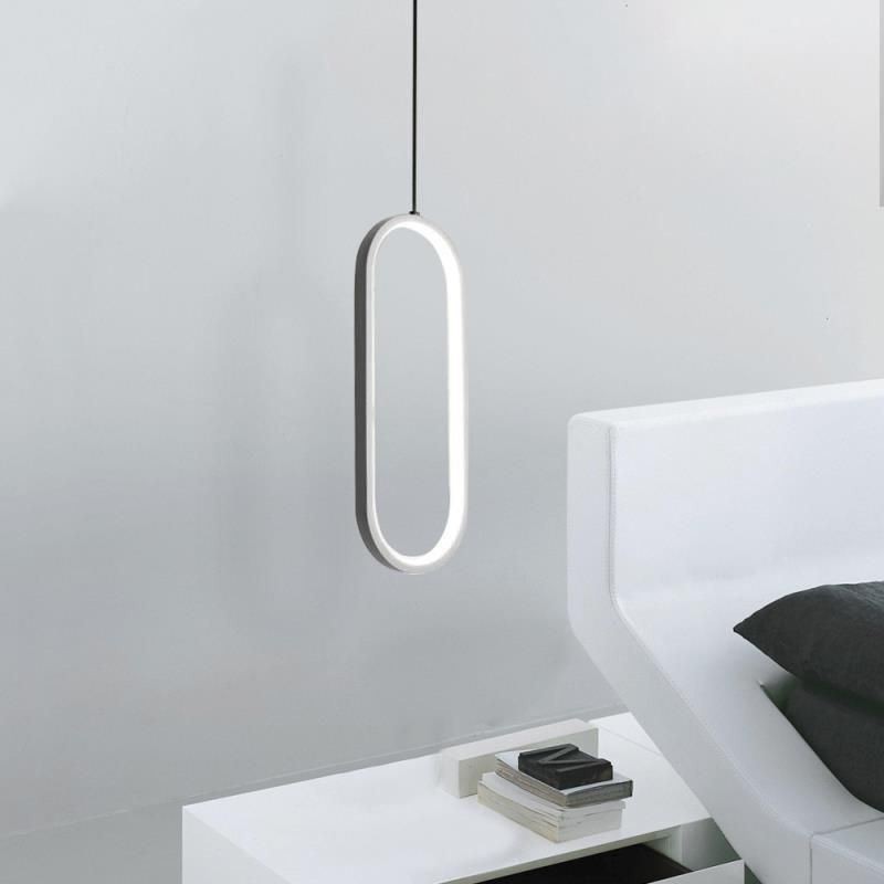 Lámpara colgante ovalada de acrílico decorativa