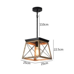 Lámpara colgante de una sola luz estilo vintage