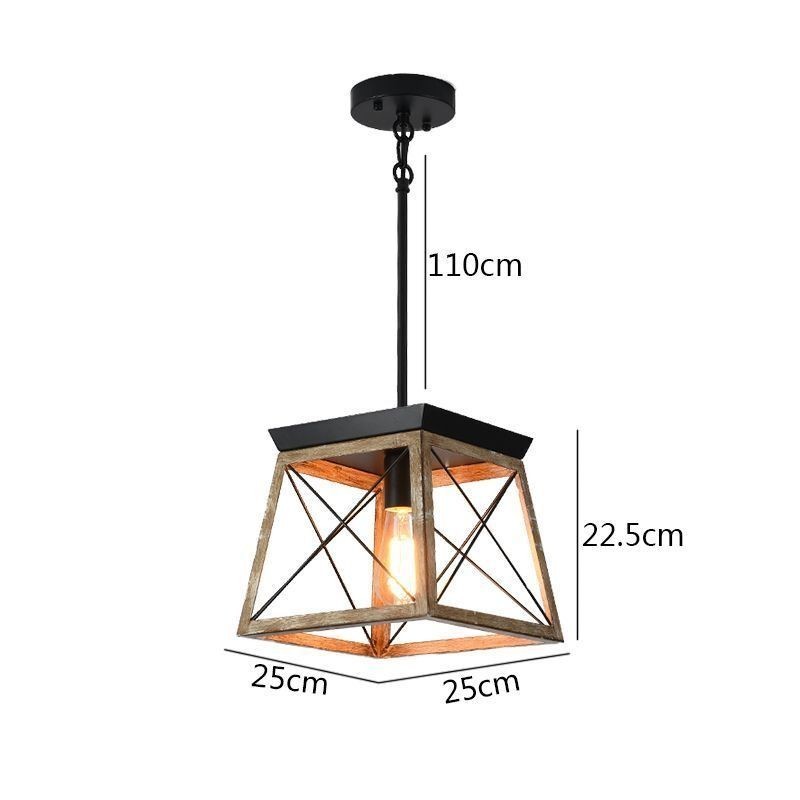 Lámpara colgante de una sola luz estilo vintage