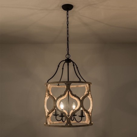 Lámpara colgante estilo vintage de 4 luces Lámpara colgante estilo vintage de 4 luces
