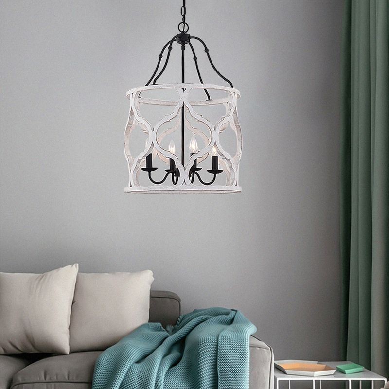 Lámpara colgante estilo vintage de 4 luces