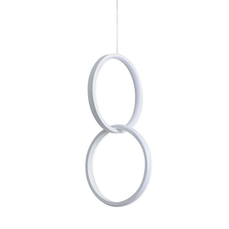 Lámpara colgante minimalista de doble anillo