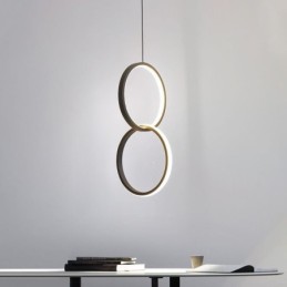Lámpara colgante minimalista de doble anillo