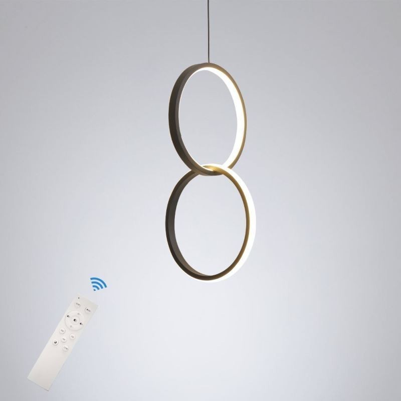 Lámpara colgante minimalista de doble anillo