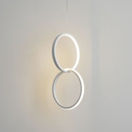 Lámpara colgante minimalista de doble anillo