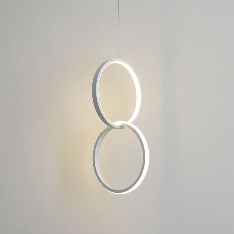 Lámpara colgante minimalista de doble anillo