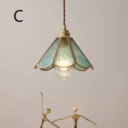 Lámpara colgante de cristal mini, moderna y sencilla, para techo.