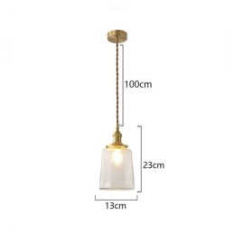 Lámpara colgante de cristal minimalista moderna, lámpara de techo decorativa