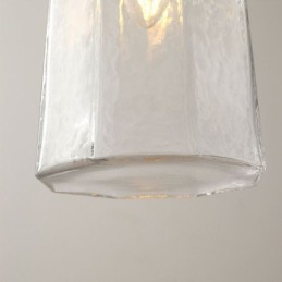 Lámpara colgante de cristal minimalista moderna, lámpara de techo decorativa
