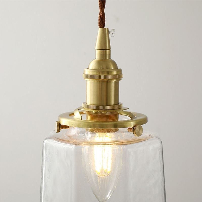 Lámpara colgante de cristal minimalista moderna, lámpara de techo decorativa