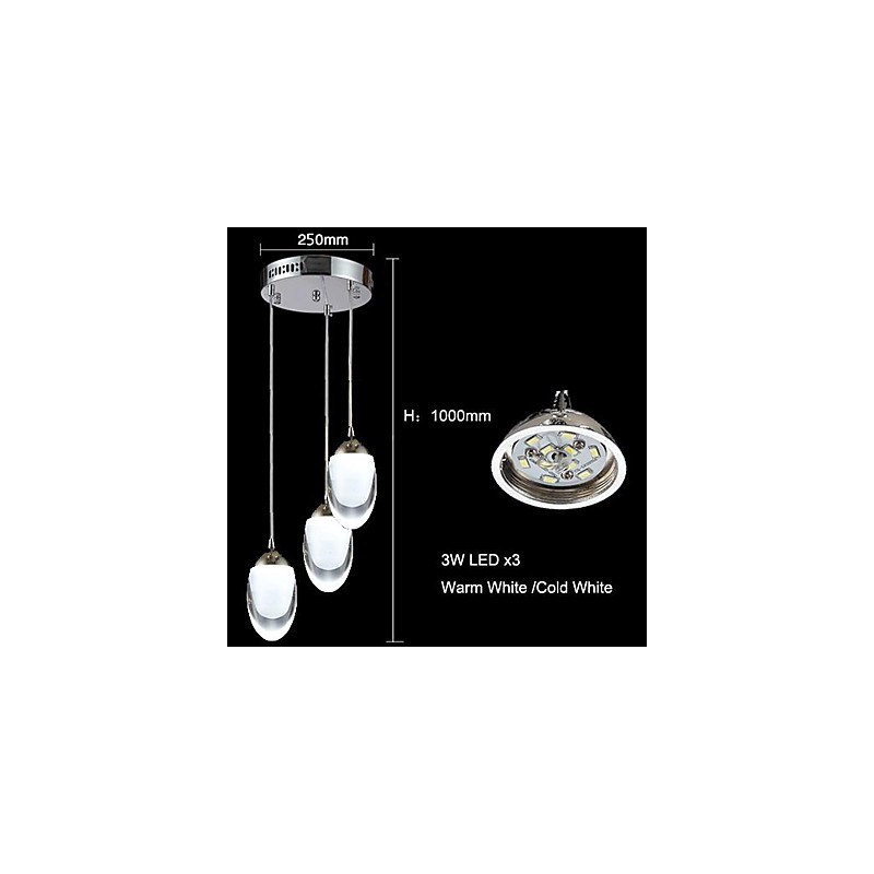 Lámpara colgante de cristal cromado, moderna, contemporánea, tradicional, clásica, campestre