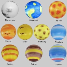 Lámpara colgante con diseño de planetas nórdicos, lámpara de araña única con planetas del sistema solar