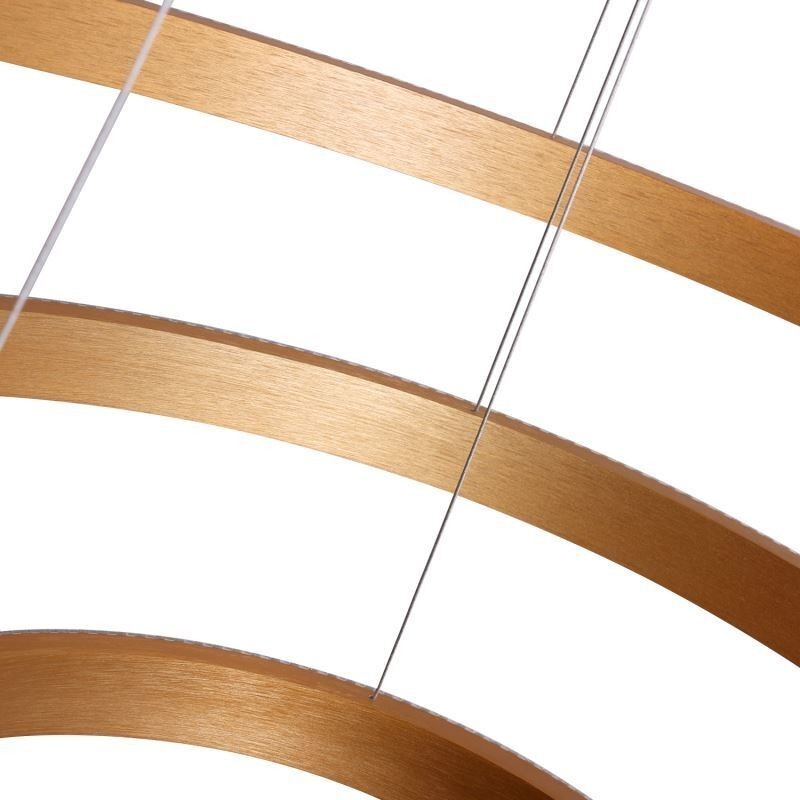 Lámpara colgante moderna de acrílico con 3 anillos, 80 + 60 + 40 cm