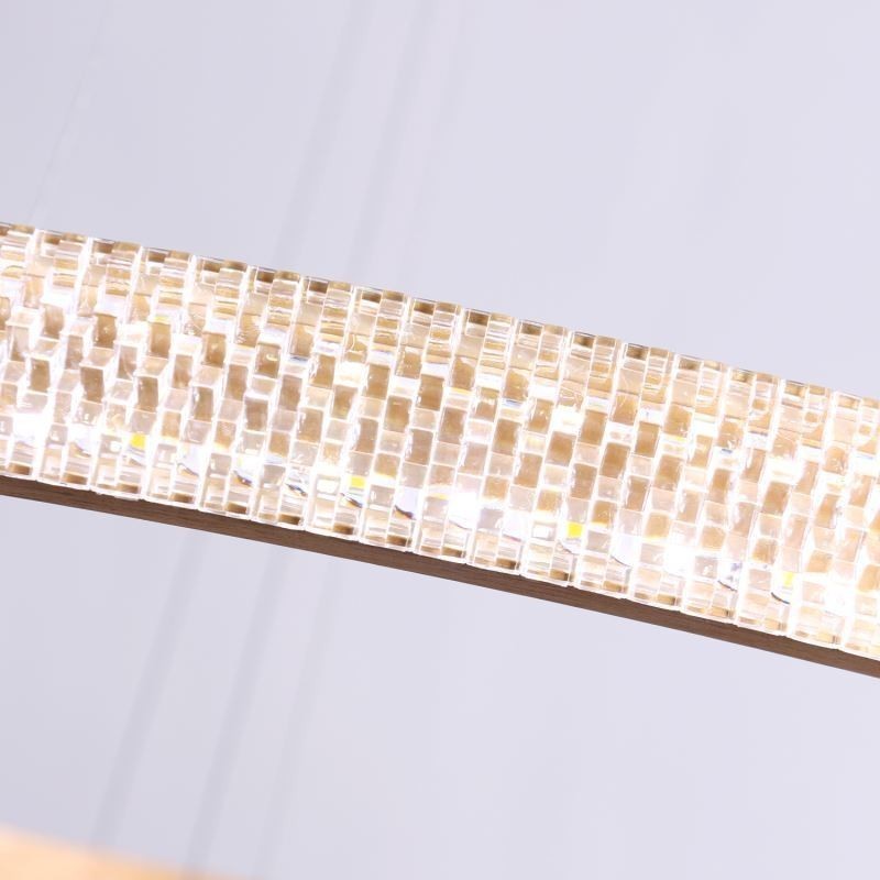 Lámpara colgante moderna de acrílico con 3 anillos, 80 + 60 + 40 cm