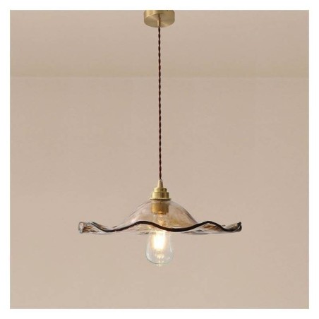 Lámpara colgante de vidrio con forma de hoja de loto, accesorio decorativo creativo Lámpara colgante de vidrio con forma de hoja de loto, accesorio decorativo creativo