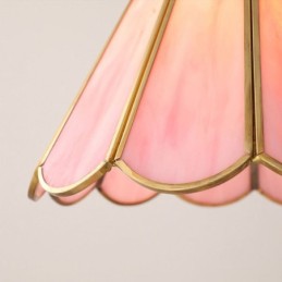 Lámpara colgante de vidrio estilo japonés, estilo retro, con pétalos