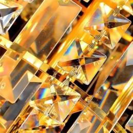 Lámpara de araña de cristal colgante larga europea