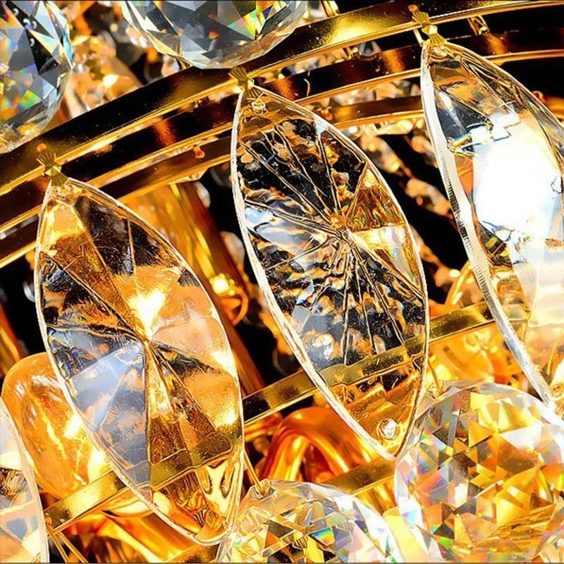 Lámpara de araña de cristal colgante larga europea