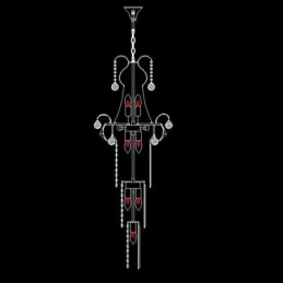 Lámpara de araña de cristal colgante larga europea